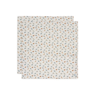 Jollein | Hydrophiles Tuch Groß 115x115 Miffy Silhouetten Wild Rose (2Pack)