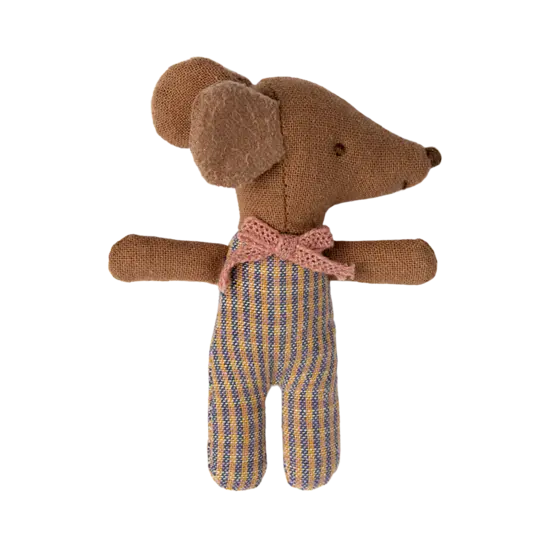 Maileg Maileg | Boîte d'allumettes Sleepy Wakey Baby Mouse - Rose