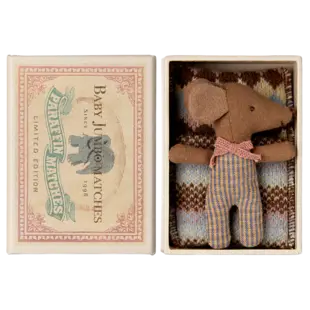 Maileg | Boîte d'allumettes Sleepy Wakey Baby Mouse - Rose