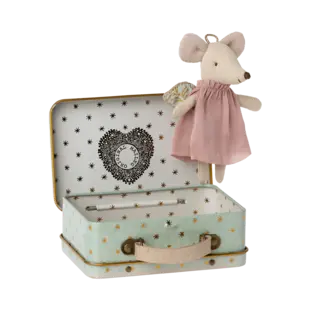 Maileg | Angel Mouse In Suitcase Little Sister