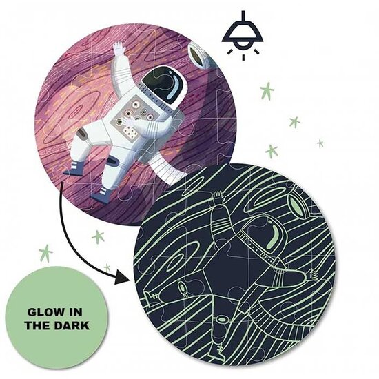 APLI APLI |  Système solaire - Puzzle phosphorescent + poster 104 Pièces