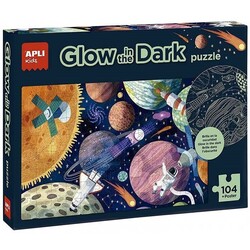 APLI | Système solaire - Puzzle phosphorescent + poster 104 Pièces