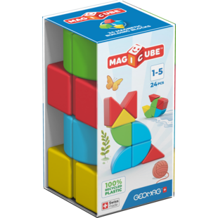 Geomag | Magicube Blocs recyclés en couleur Cristal 24 pièces