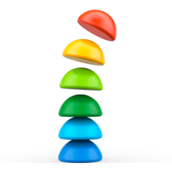 Geomag | Magicube Blokken Gerecycled Stapelen 6 Stuks