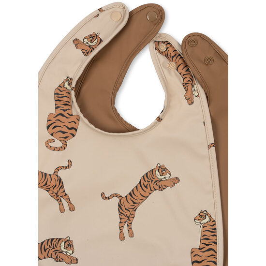 Konges Slojd Konges Slojd | 2 Pack Slabbetje Tiger/Toasted Coconut