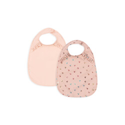 Konges Slojd | 2 Pack Lätzchen mit Rüsche Cherry/Cameo Rose