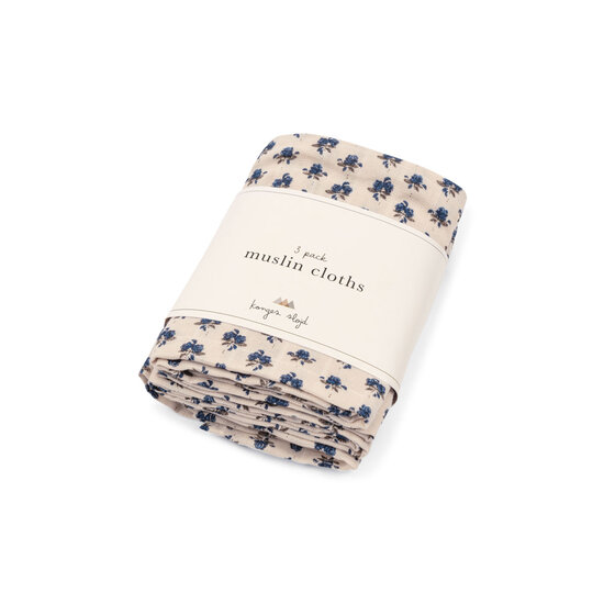 Konges Slojd Konges Slojd |  3 Pack Gots en mousseline Piccoloblu