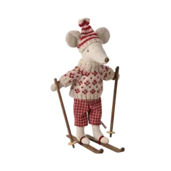 Maileg | Wintermaus mit Skiset Mutter - Red
