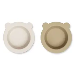 Liewood | Peony Suction Bowl 2-Pack Sandy / Oat