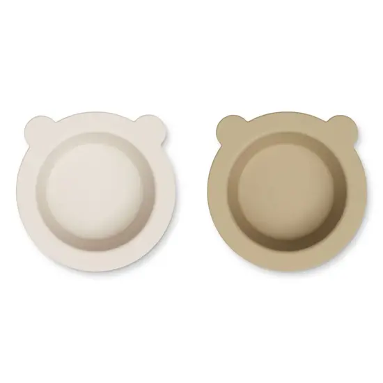 Liewood Liewood | Peony Suction Bowl 2-Pack Sandy / Oat