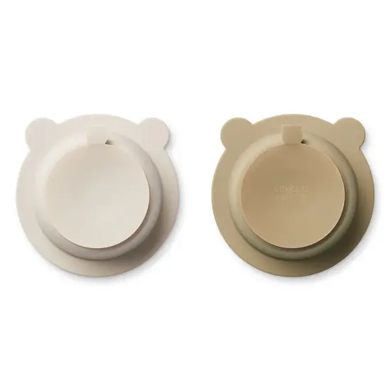 Liewood Liewood | Peony Suction Bowl 2-Pack Sandy / Oat