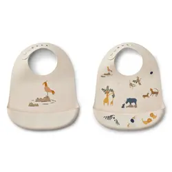 Liewood | Tilda Printed Bavoir 2-Pack All Together / Sandy