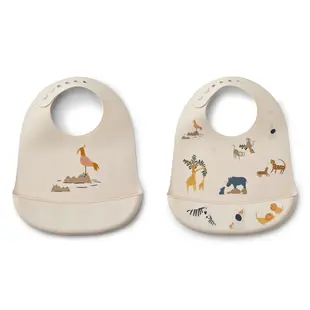 Liewood | Tilda Printed Bib 2-Pack All Together / Sandy