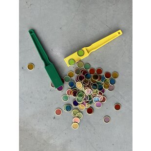 Shaw Magnets | Magnetic Wands x2 & 100 Mag Chips Geel/Groen