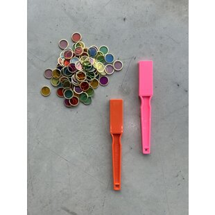 Shaw Magnets | Magnetic Wands x2 & 100 Mag Chips Orange/Pink