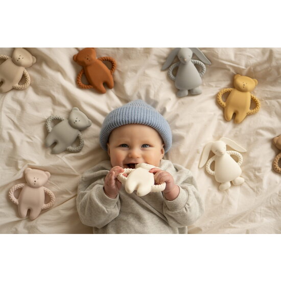 Moonie Moonie | Natural Rubber Teether Bear Polar