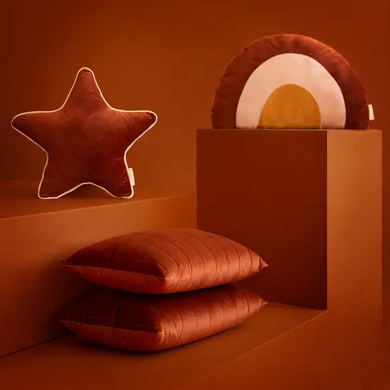 Nobodinoz Nobodinoz | Akabma Velvet Cushion 45x30cm Wild Brown