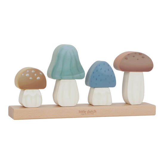 Little Dutch Little Dutch | Stacking Puzzle Mushrooms  Forest Friends FSC