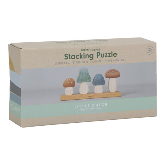 Little Dutch Little Dutch | Stacking Puzzle Mushrooms  Forest Friends FSC