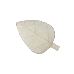 Nobodinoz Blatt-Kissen French Linen Greige