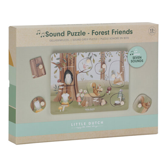 Little Dutch Little Dutch | Sound-Greif-Puzzle Holz Forest Friends FSC