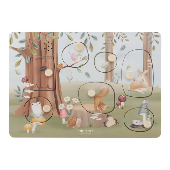Little Dutch Little Dutch | Sound-Greif-Puzzle Holz Forest Friends FSC