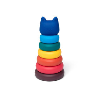 Little L | Tour d'empilage chat couleurs vives