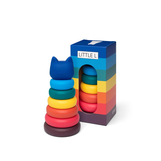 Little L Little L | Stacking Tower Cat Vibrant Colours