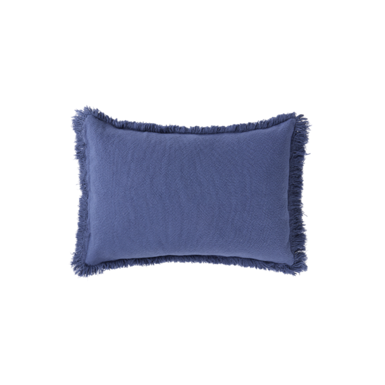 Nobodinoz Nobodinoz | Coussin Paysage Franges Rectangulaires Cobalt
