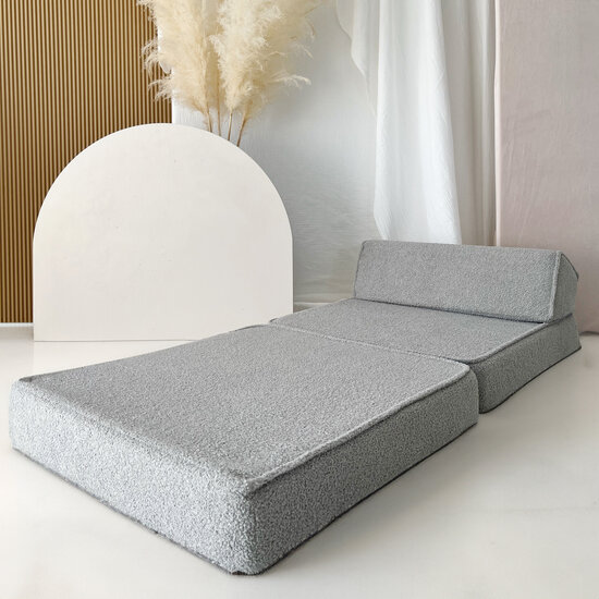 Moje Moje | Bouclé Lounger - Bouclé Gris