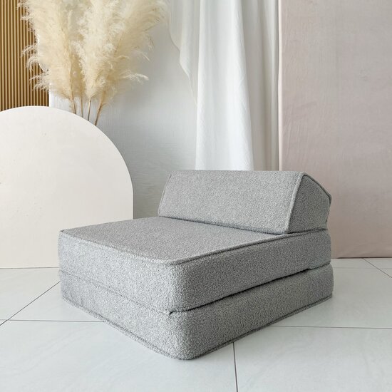 Moje Moje | Bouclé Lounger - Bouclé Grau