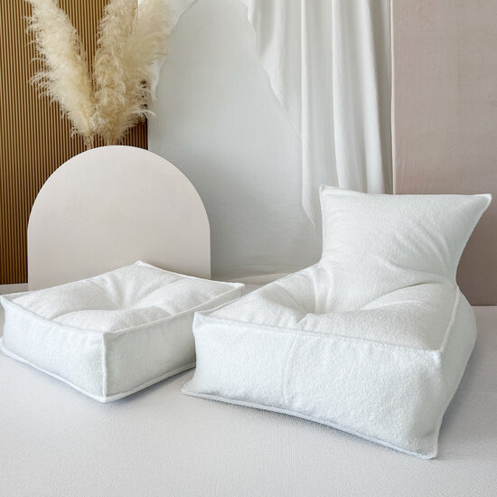 Moje Moje | Bouclé Beanbag- Bouclé White