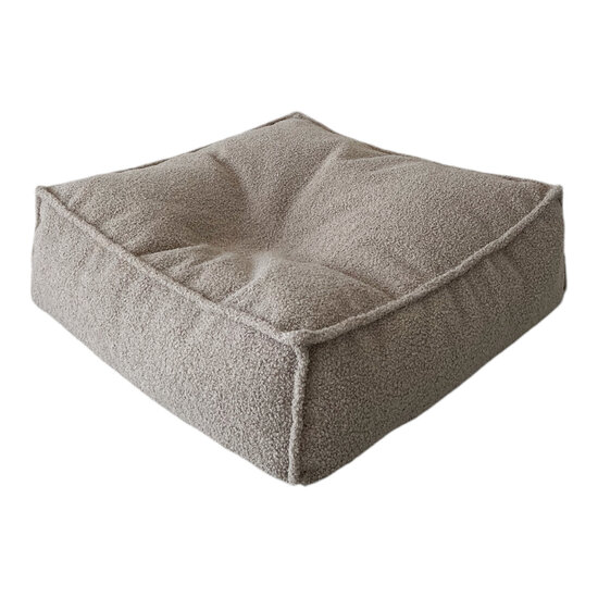 Moje Moje | Bouclé Ottoman -quadratisch - Beige