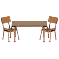 Maileg Maileg | Table and chair set, Mouse - Dark powder