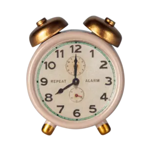 Maileg | Alarm clock, Mouse - Powder