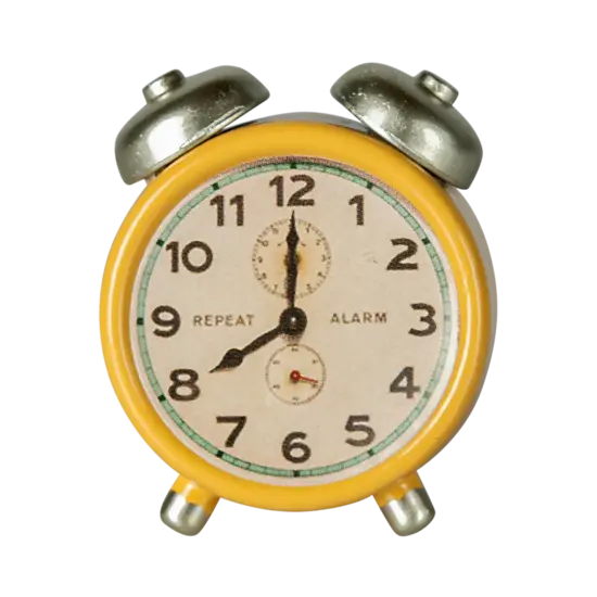 Maileg Maileg | Réveil, Souris - Jaune