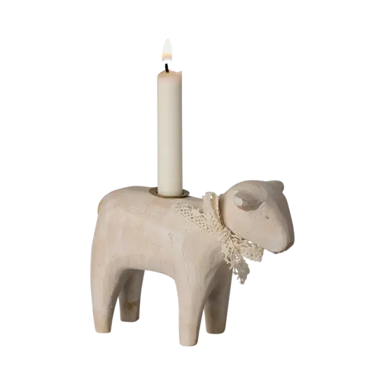Maileg Maileg | Candle holder, Lamb - Off white