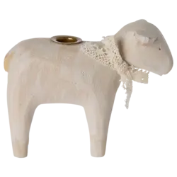 Maileg | Candle holder, Lamb - Off white