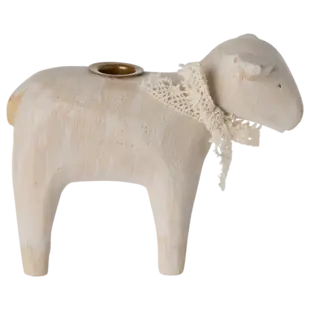 Maileg | Candle holder, Lamb - Off white