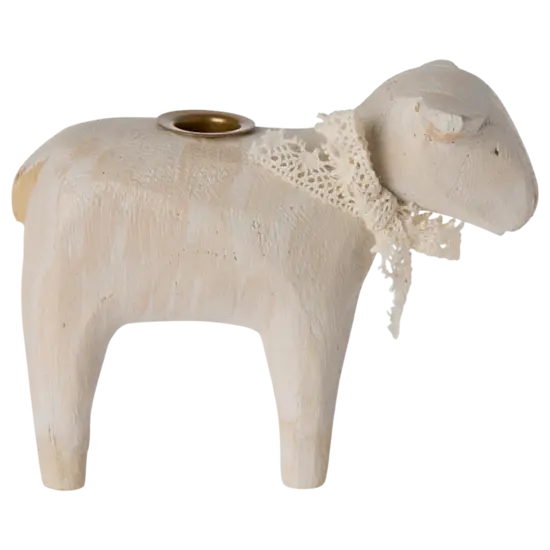 Maileg Maileg | Candle holder, Lamb - Off white