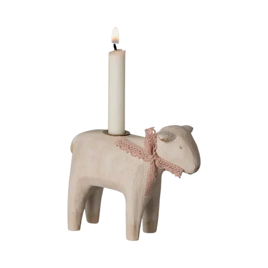 Maileg Maileg | Candle holder, Lamb - Rose