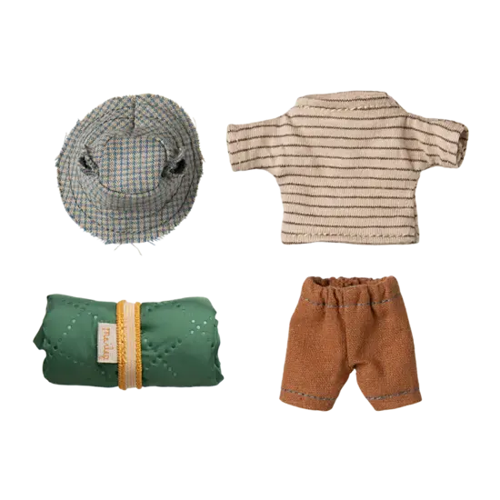 Maileg Maileg |  Hiker mouse, Big brother - Thin stripes