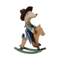Maileg Maileg |  Cowboy-Maus auf Schaukelpferd, Kleiner Bruder
