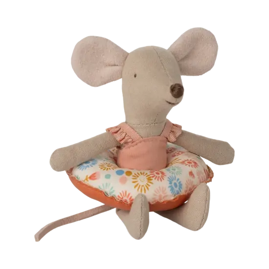 Maileg Maileg |  Strandmuis Met Zwemring, Kleine Zus - Bloem