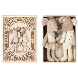 Maileg | Royal twin mice, Little sister and brother  in matchbox