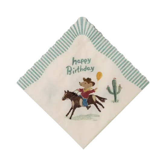 Maileg Maileg | Serviette, Alles Gute zum Geburtstag - Cowboy