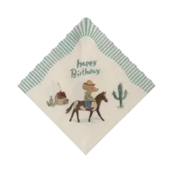 Maileg | Napkin, Happy birthday - Cowboy