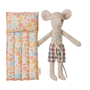 Maileg |  Beach mouse with air mattress, Dad - Flower
