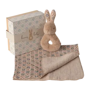 Maileg | Hochet lapin - Crème pêche