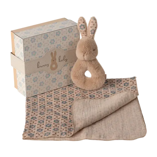 Maileg Maileg | Hochet lapin - Crème pêche